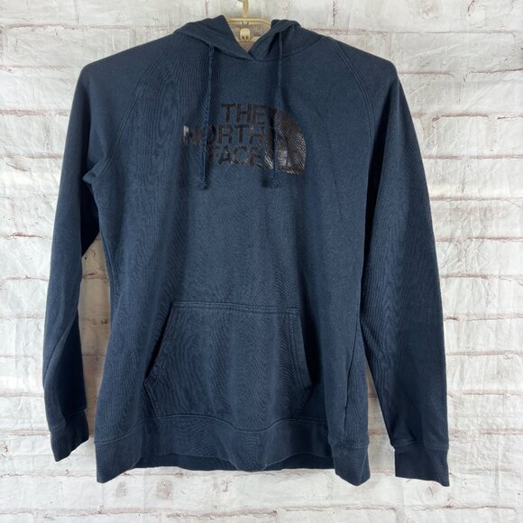 The North Face Women's L Navy Blue Basic Logo Pullover Hoodie Sweater - Picture 3 of 6